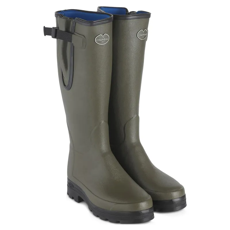 Le Chameau Mens Vierzonord Neoprene Lined Wellingtons Vert Chameau
